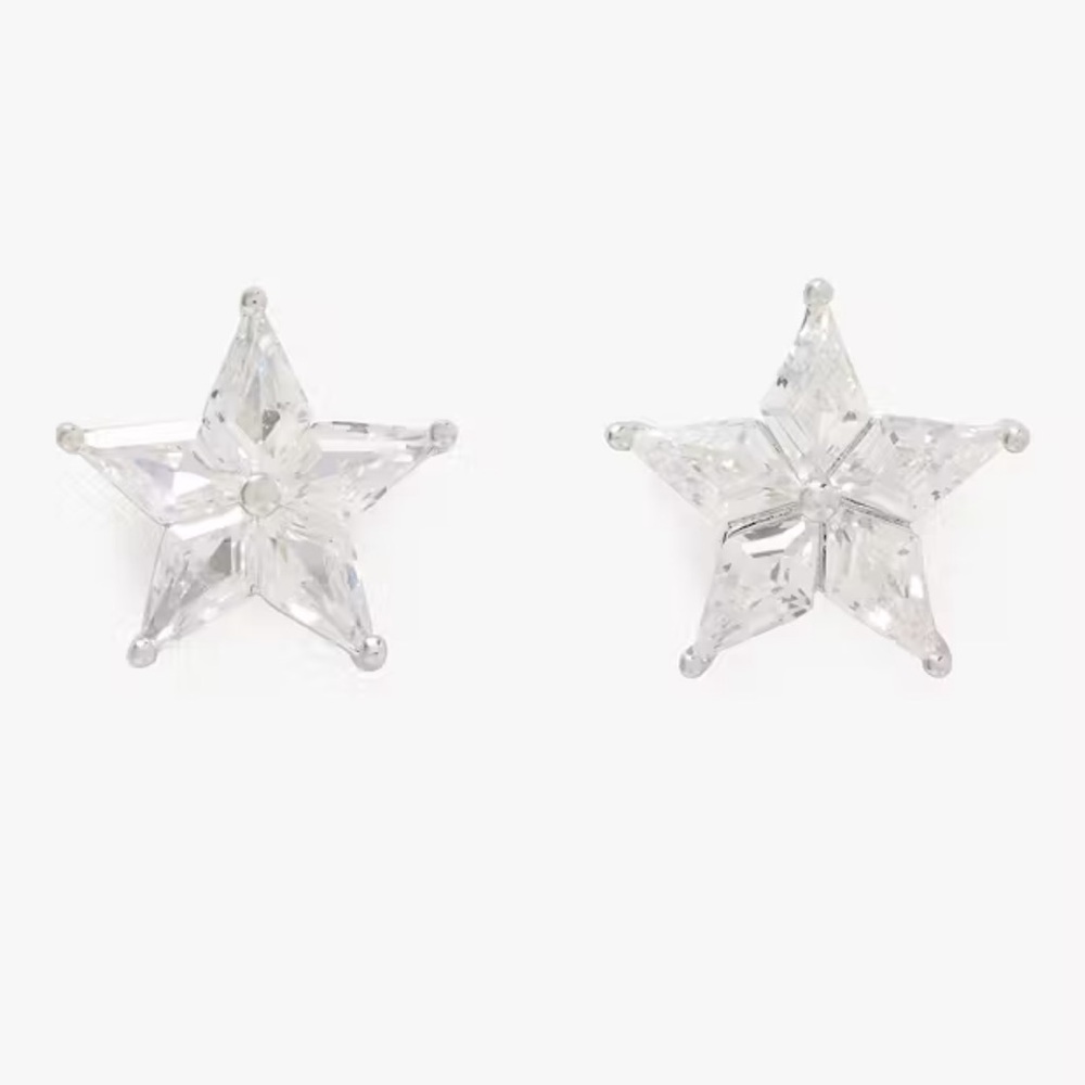 $48 Kate Spade Cosmos Studs silver / clear
